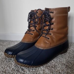 Lands' End Women's Waterproof Duck Boots Spring Rain Winter Snow Size 8 Shoes